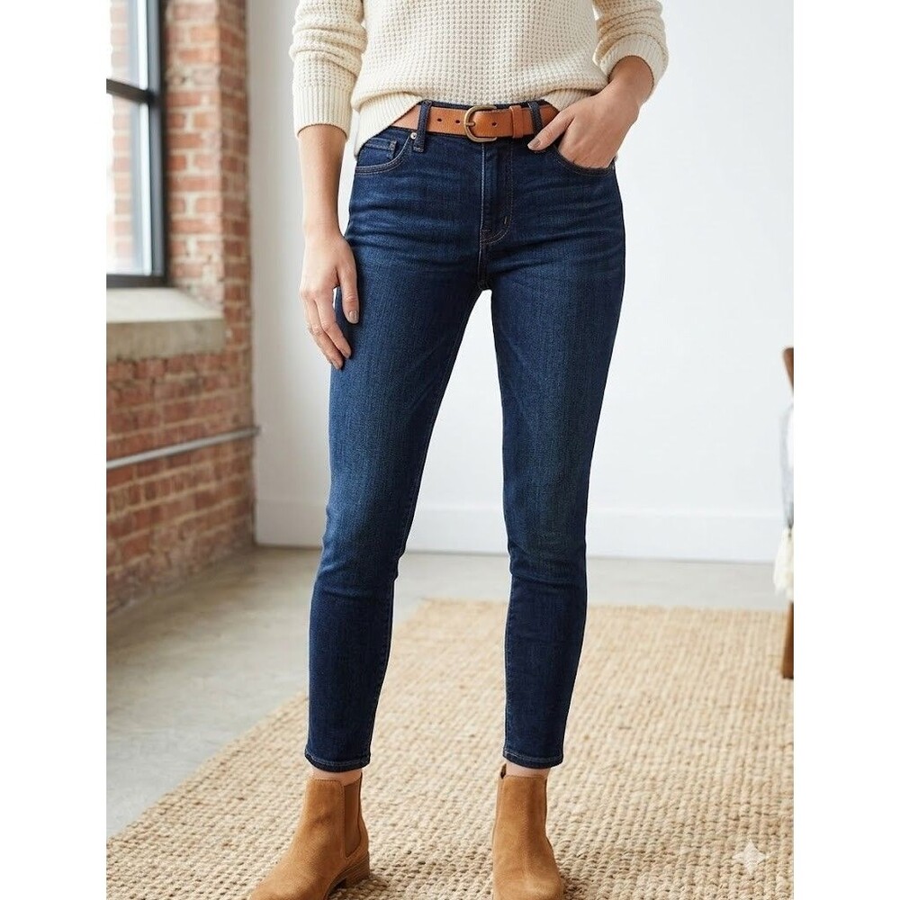 Madewell Skinny Skinny Ankle Jeans Size 28 Mid Rise Denim Dark Wash